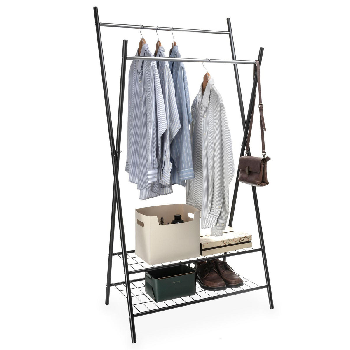 GARDEROBENSTÄNDER RUBY - Chromfarben, Metall (83/162/50cm) - IDIMEX