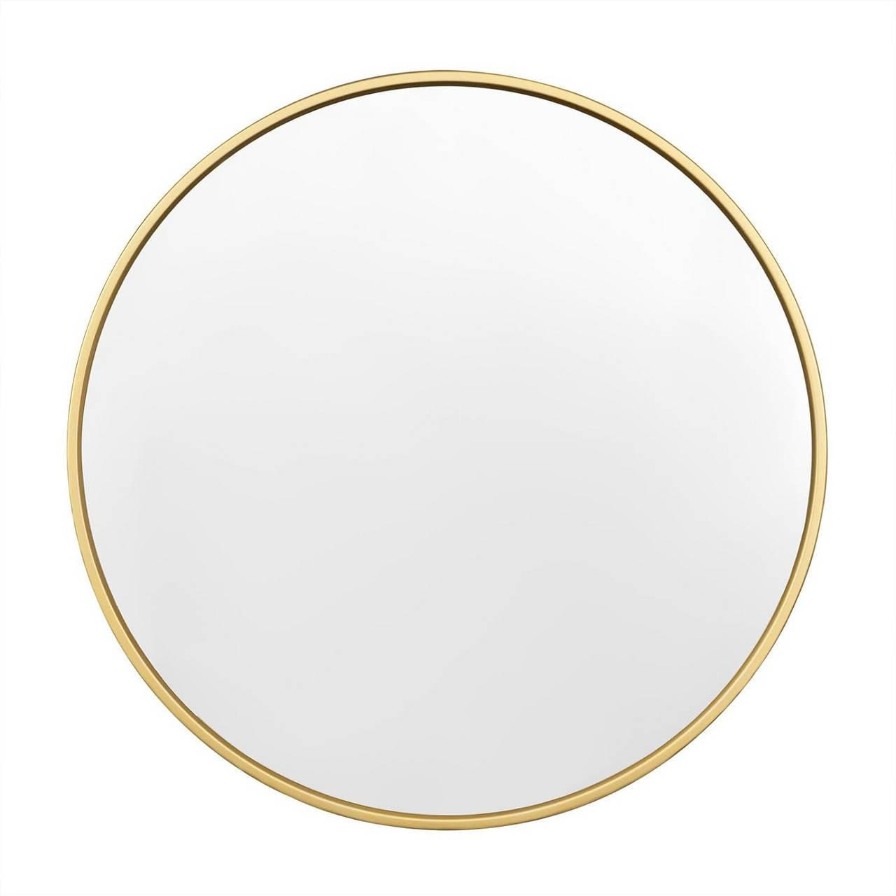 WANDSPIEGEL rund, φ 70cm, Golden - Goldfarben, Glas/Holzwerkstoff (70/70/2cm) - Woltu