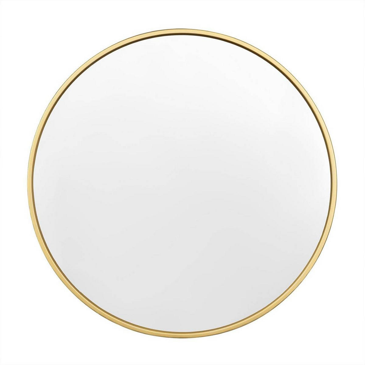 WANDSPIEGEL rund, φ 70cm, Golden - Goldfarben, Glas/Holzwerkstoff (70/70/2cm) - Woltu