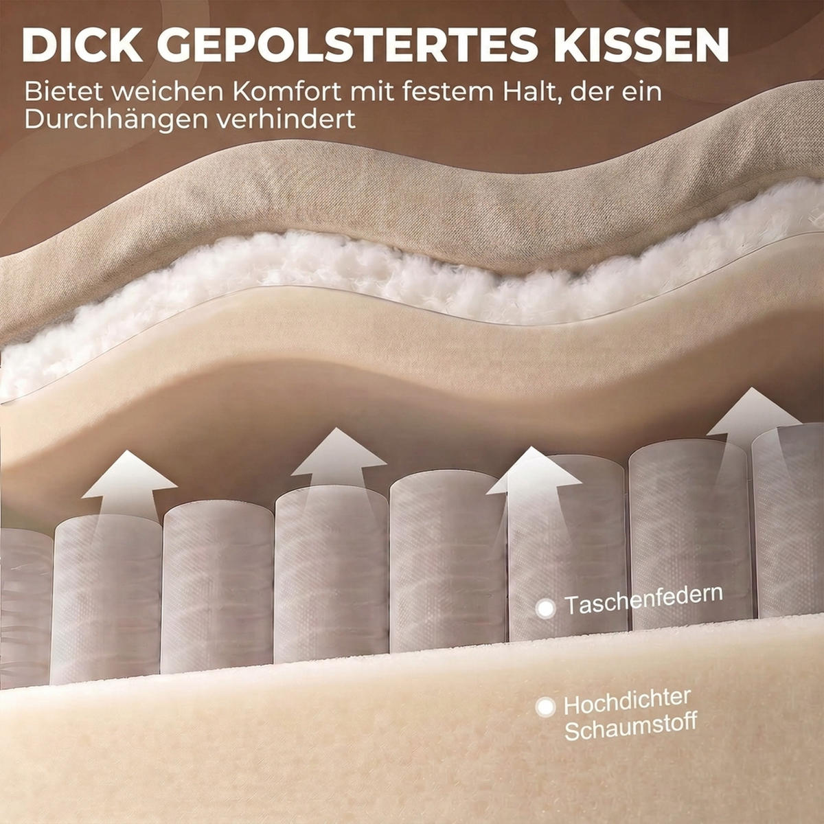 RELAXSESSEL PolyesterCremeweiß - Creme/Schwarz, Holz/Textil (91/106/82cm) - HOMCOM