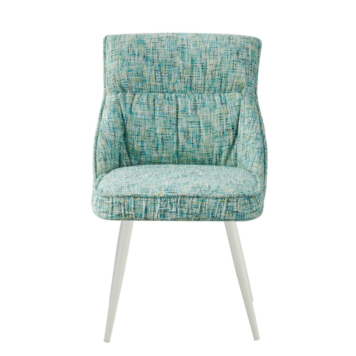 ESSZIMMERSTUHL MELINA 2er-Set - Türkis/Weiß, Textil/Metall (49/83/62cm) - DUBI Möbel