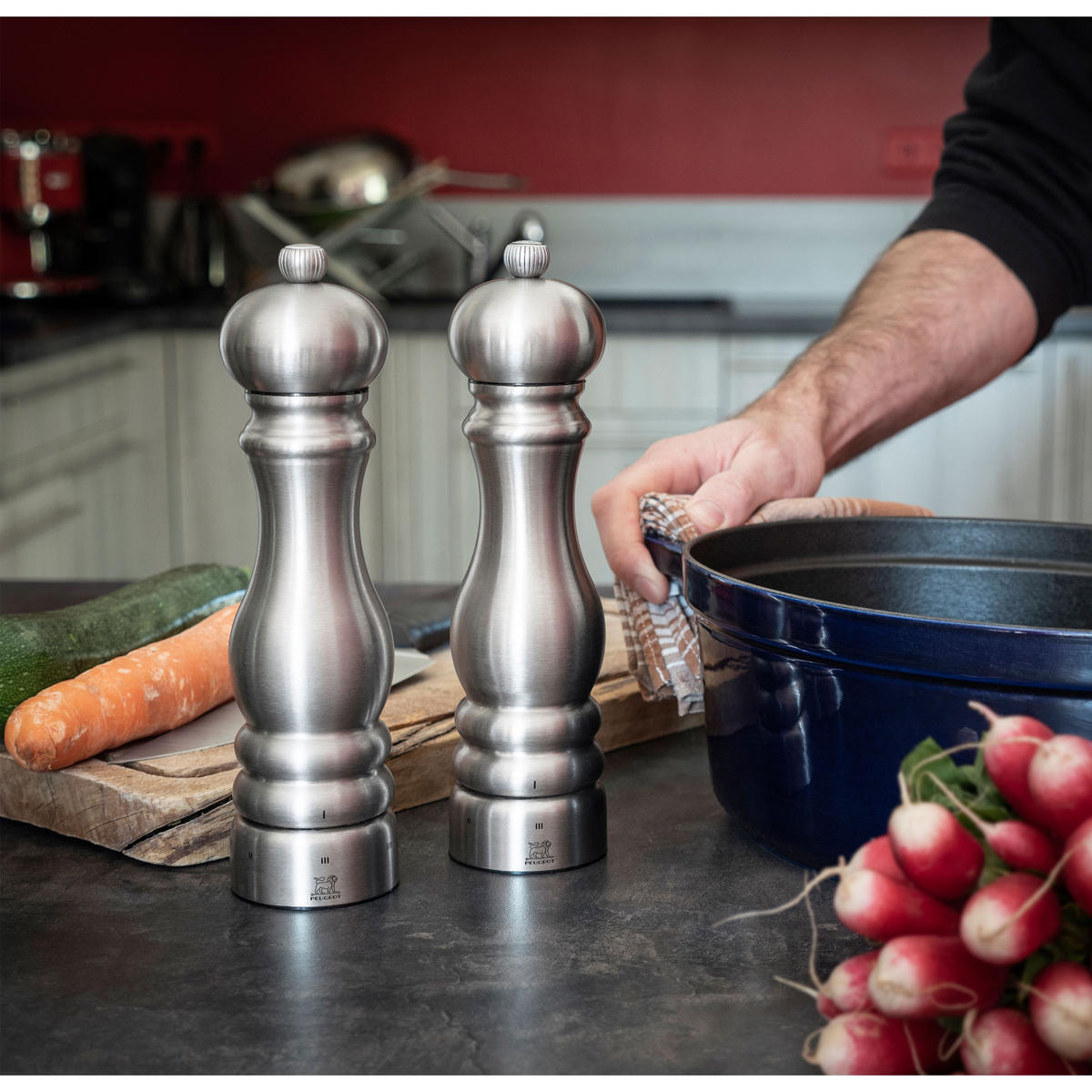 SALZMÜHLE Paris Chef uSelect 22cm Edelstahl Stahlmahlwerk - Grau, Metall (6/22/6cm) - PEUGEOT