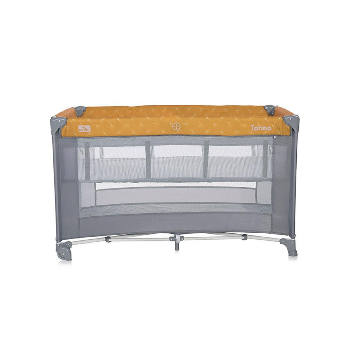 REISEBETT Torino 2 Ebenen gelb faltbar seitliche Öffnung Tragetasche Matratze - Gelb, Kunststoff (68/127cm) - Lorelli