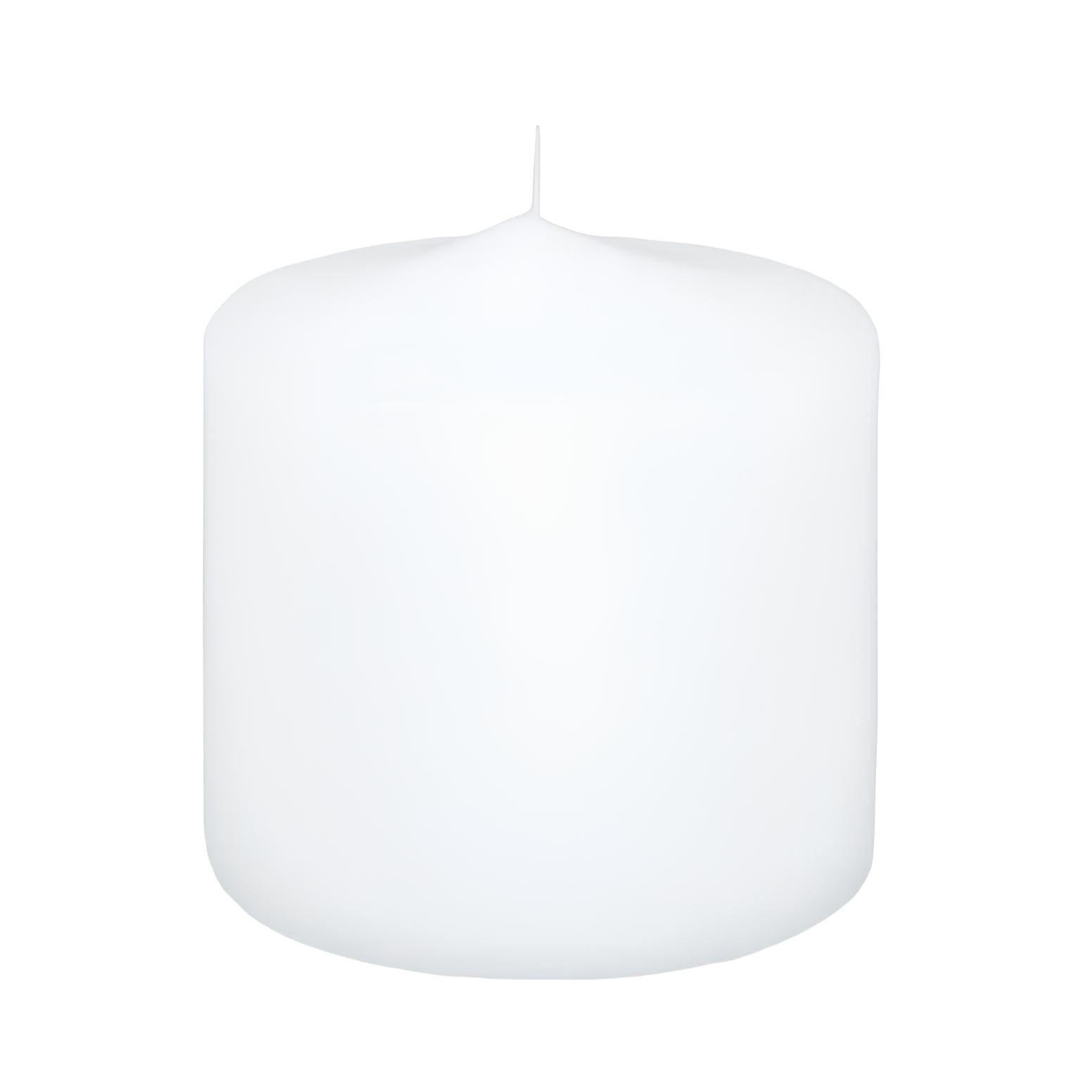 PREMIUM Stumpenkerzen Weiß 100 x 100 mm - Weiß, Paraffin (10/10cm) - Wiedemann Kerzen