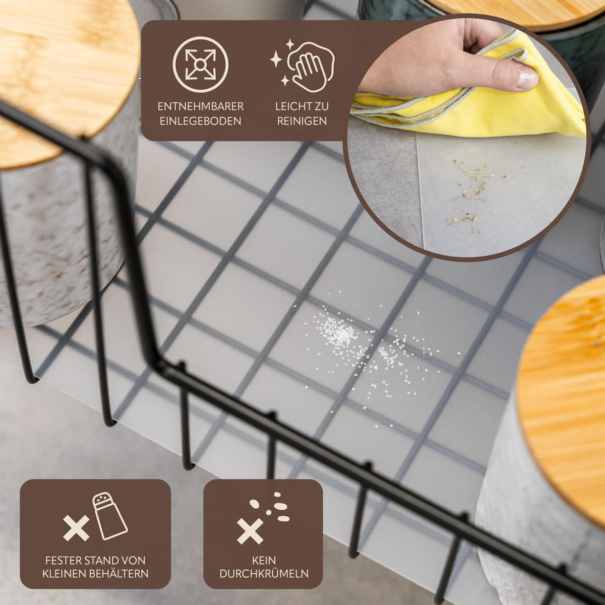 SCHRANK-KORBAUSZUG 30 cm, schwarz, Metall - Schwarz, Metall (30/23/50.5cm) - bremermann