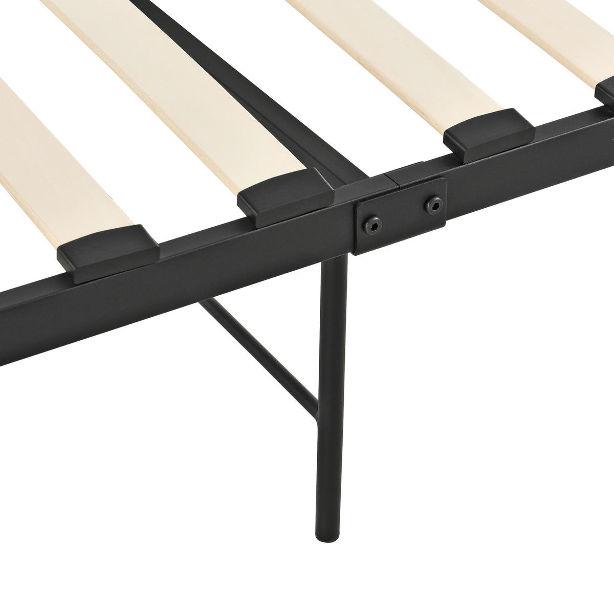 TAGESBETT Falun - Schwarz, Metall (90/200cm) - [en.casa]