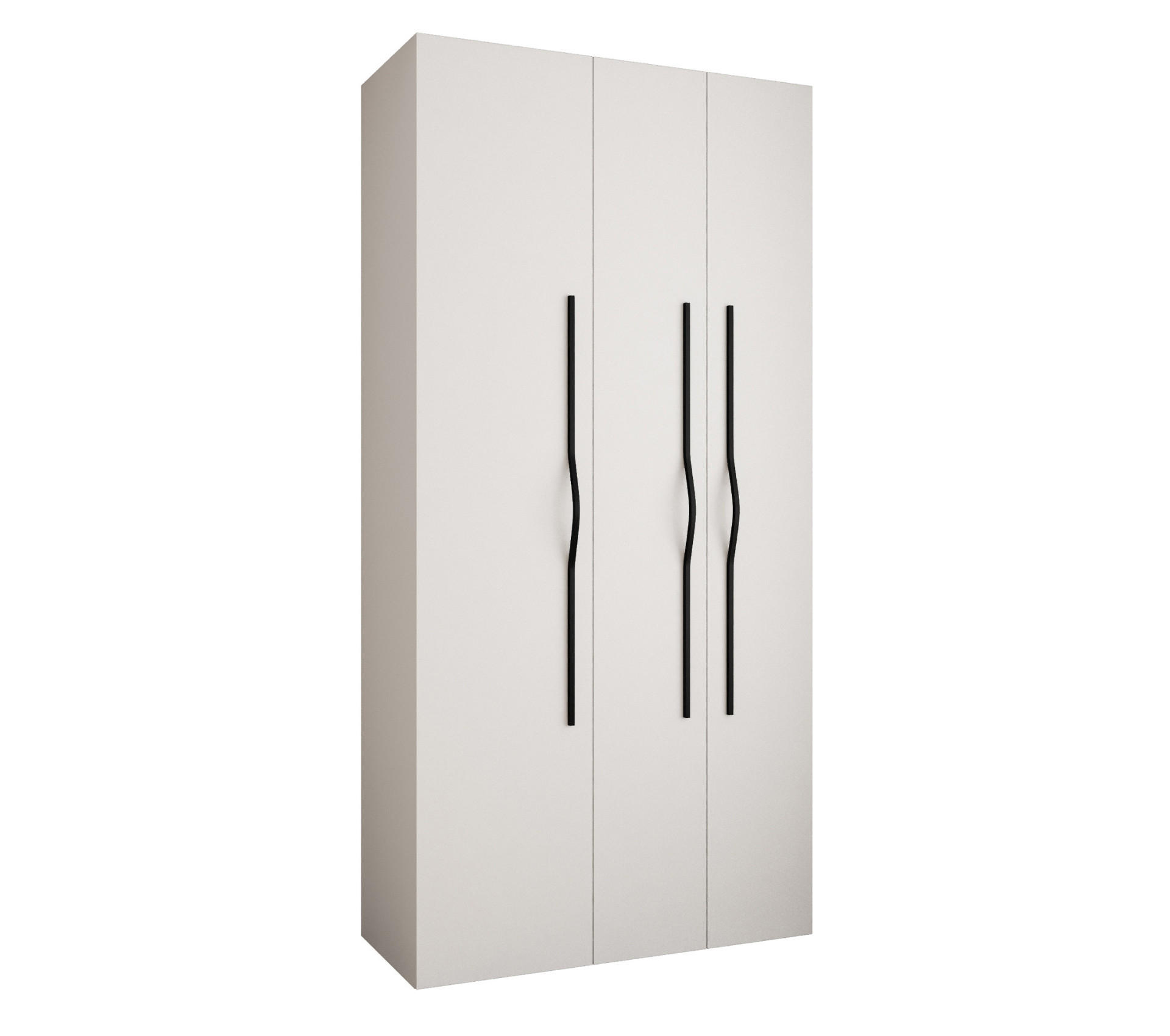 DREHTÜRENSCHRANK 245,5/120/40 3-türig - Schwarz/Weiß, Holz/Metall (120/245.5/40cm) - Abiks Möbel