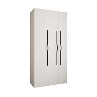 DREHTÜRENSCHRANK 245,5/120/50 3-türig - Schwarz/Weiß, Holz/Metall (120/245.5/50cm) - Abiks Möbel