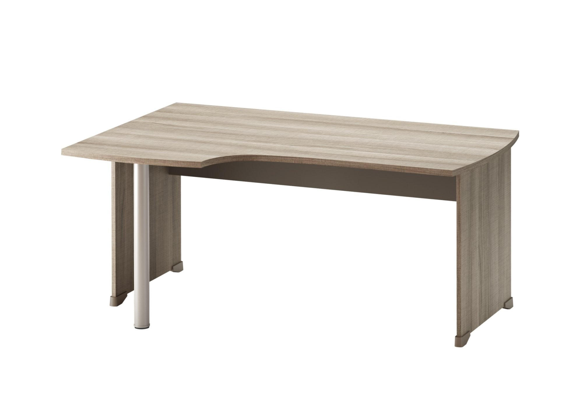 ECKSCHREIBTISCH kompakt 90° links Jazz - Französische Herstellung - 160/105/74 cm - Nussbaumfarben, Holzwerkstoff (160/105/74cm) - Calicosy