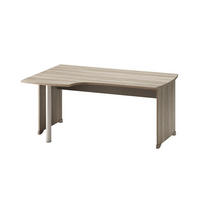 BÜRO kompakt 90° links Jazz - Französische Herstellung - 160/105/74 cm - Nussbaumfarben, Holzwerkstoff (160/105/74cm) - Calicosy