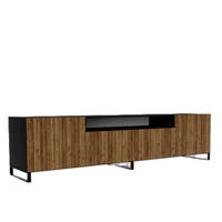 TV-SCHRANK Schwarz Catania Eiche RIO 200 Stehend - Schwarz, Holzwerkstoff (200/53/41cm) - Sepro Meble