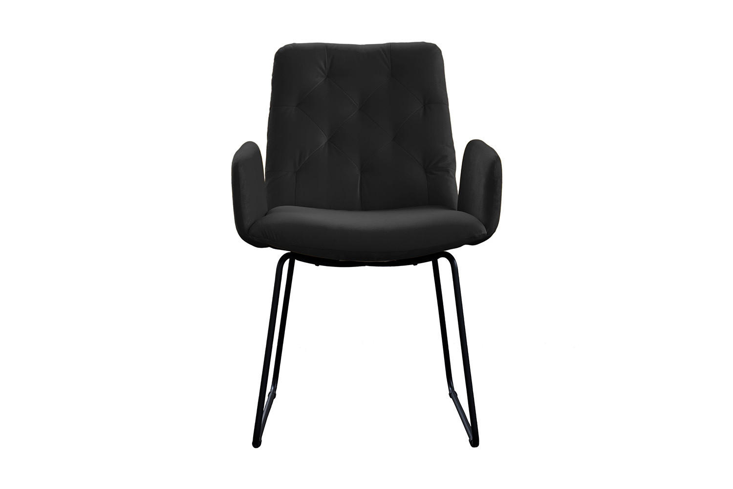 ESSZIMMERSTUHL NEW CHARME Schwarz Velvet (1er-Set) - Schwarz, Textil (59/87/66cm) - KAWOLA