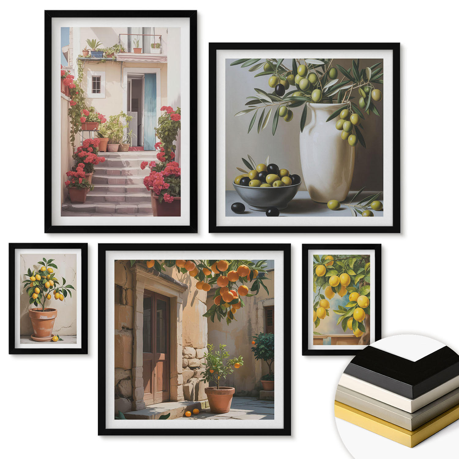 ArtPrintCave Wandbilder Schwarz 40x60 cm