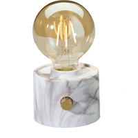 LED-TISCHLAMPE Vintage Edison dimmbar 10x9x16cm Marmor - Weiß Hochglanz, Kunststoff (10/8.7/16cm) - Northpoint