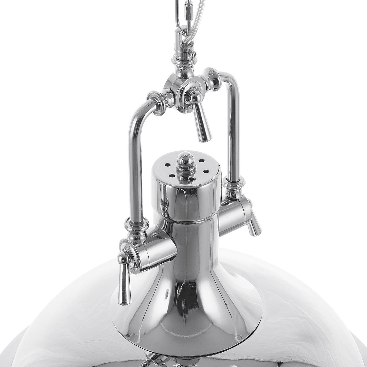 HÄNGELEUCHTE Ebron 38/38/94 cm - Silberfarben, Metall (38/38/94cm) - Beliani