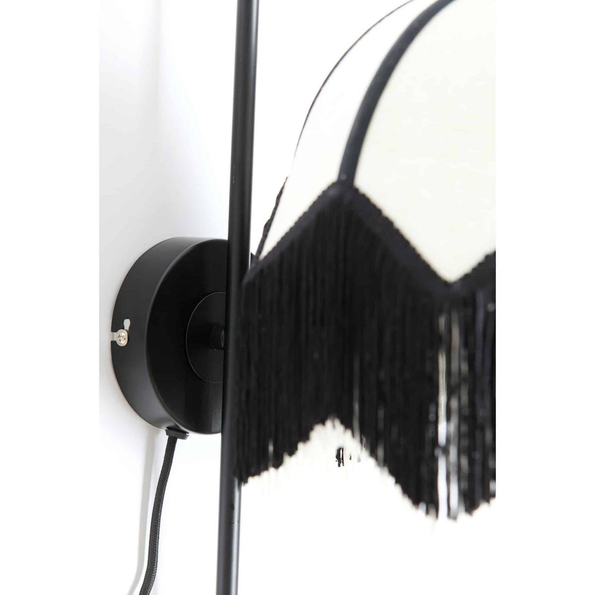 WANDLEUCHTE Sulina Weiß 33/25/47 cm - Weiß, Textil (25/47/33cm) - Light & Living