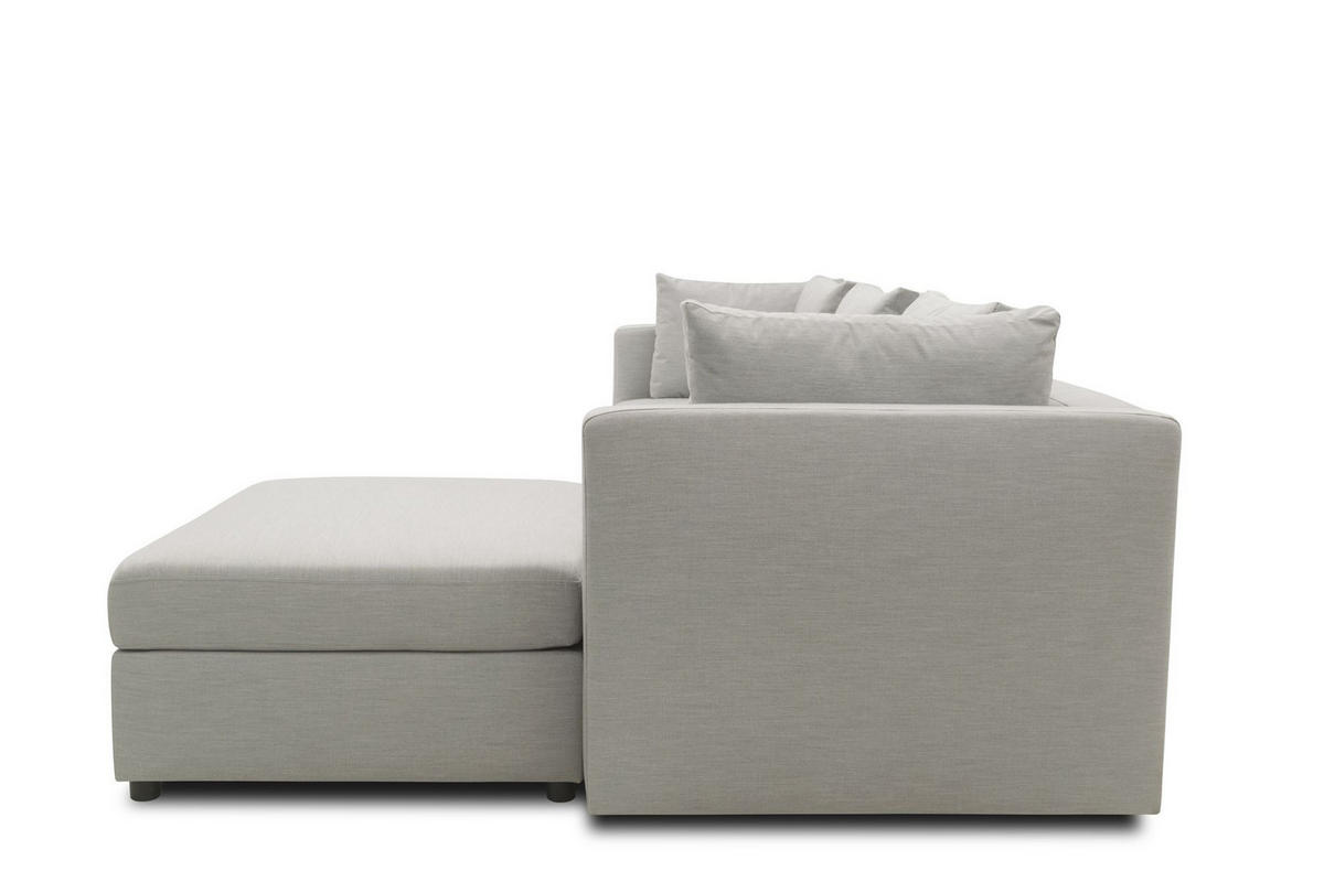 GARTENLOUNGE-SET 1 Bozhana 312x67x174 mit Outdoorbezug in silber - Silberfarben, Kunststoff (312/67/174cm) - 58aufmkessel