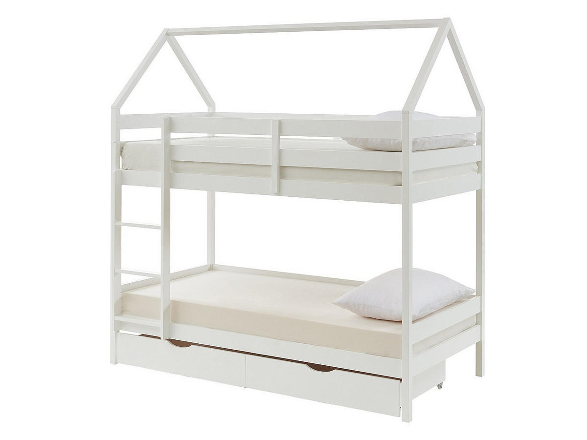 HAUSBETT - 2 Personen - holz - weiß Chori - Weiß, Holz (90/190cm) - Vente-Unique