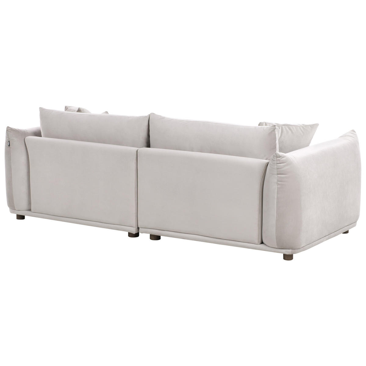 POHOVKA 3-místná Sametová látka Taupe Luvos - šedohnědá, textil (220/75/104cm) - Beliani