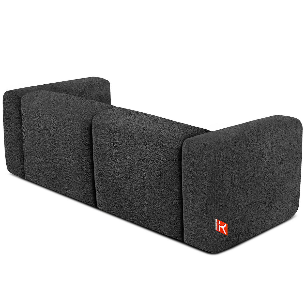 2-SITZER SOFA BUFFO, Dunkelgrau - Dunkelgrau, Holz/Holzwerkstoff (210/73/96cm) - KONSIMO®