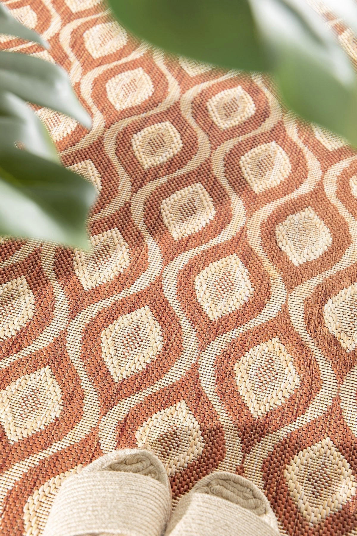 TEPPICH Indoor Outdoor elegant terracotta - Terracotta, Textil (160/230cm) - AFK Living