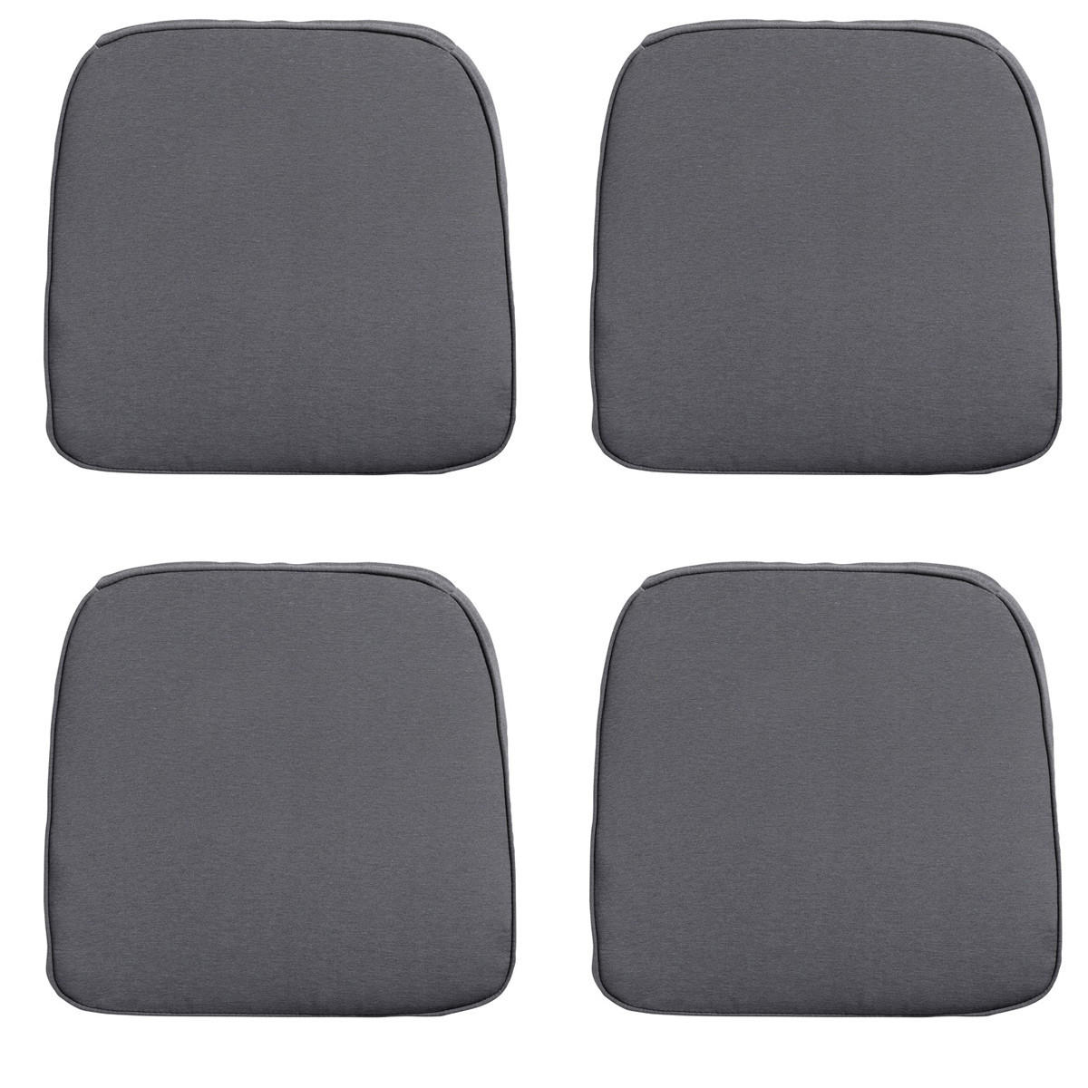 SITZKISSEN Panama 48/48 cm 4er-Set - Grau, Textil (48/5/48cm) - Madison