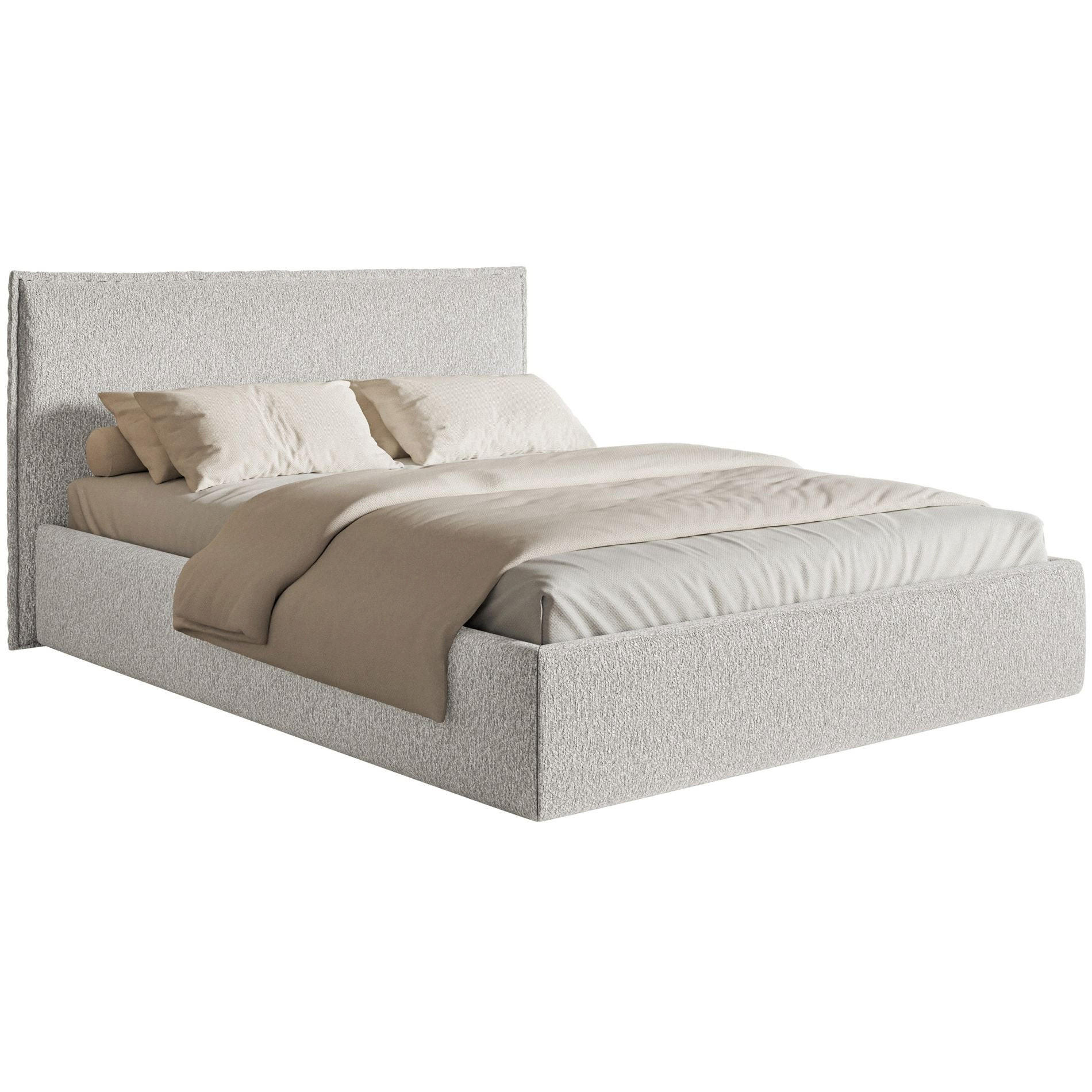 Selsey ČALOUNĚNÁ POSTEL Softie Slim světle šedá ženylka 180x200