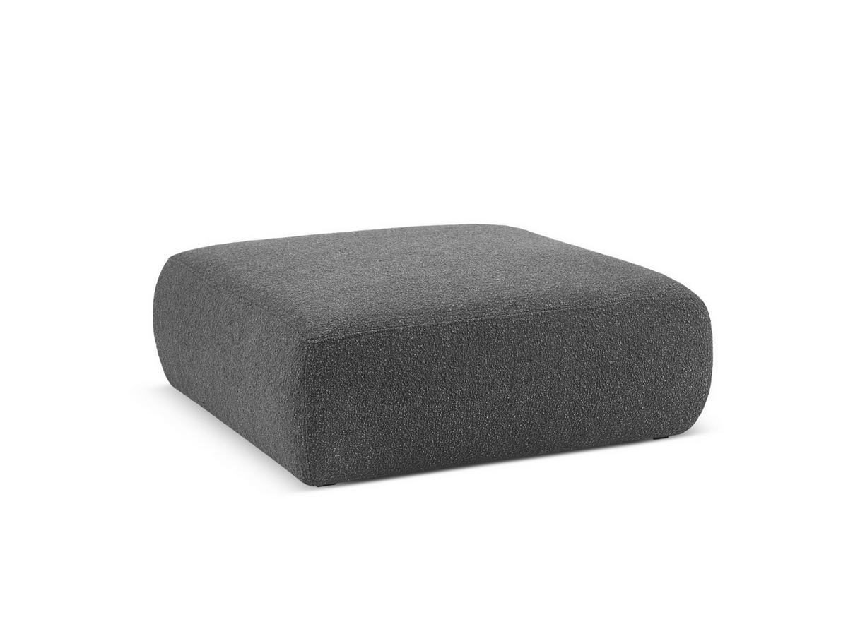 POUF Molino aus Boucle dunkelgrau - Dunkelgrau, Textil (100/36/100cm) - Micadoni