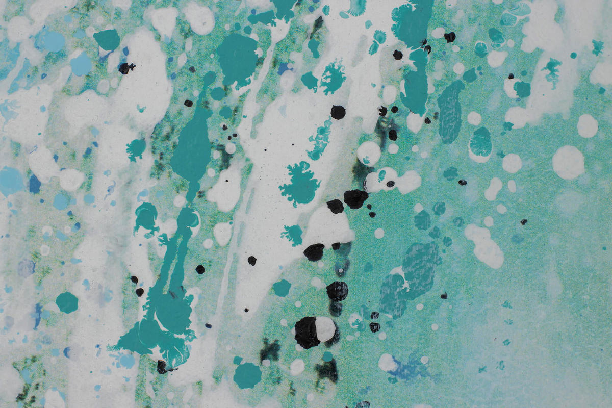 ACRYLBILD HANDGEMALT 90/60 cm - Türkis/Blau, Holz/Textil (1.4/60cm) - KUNSTLOFT