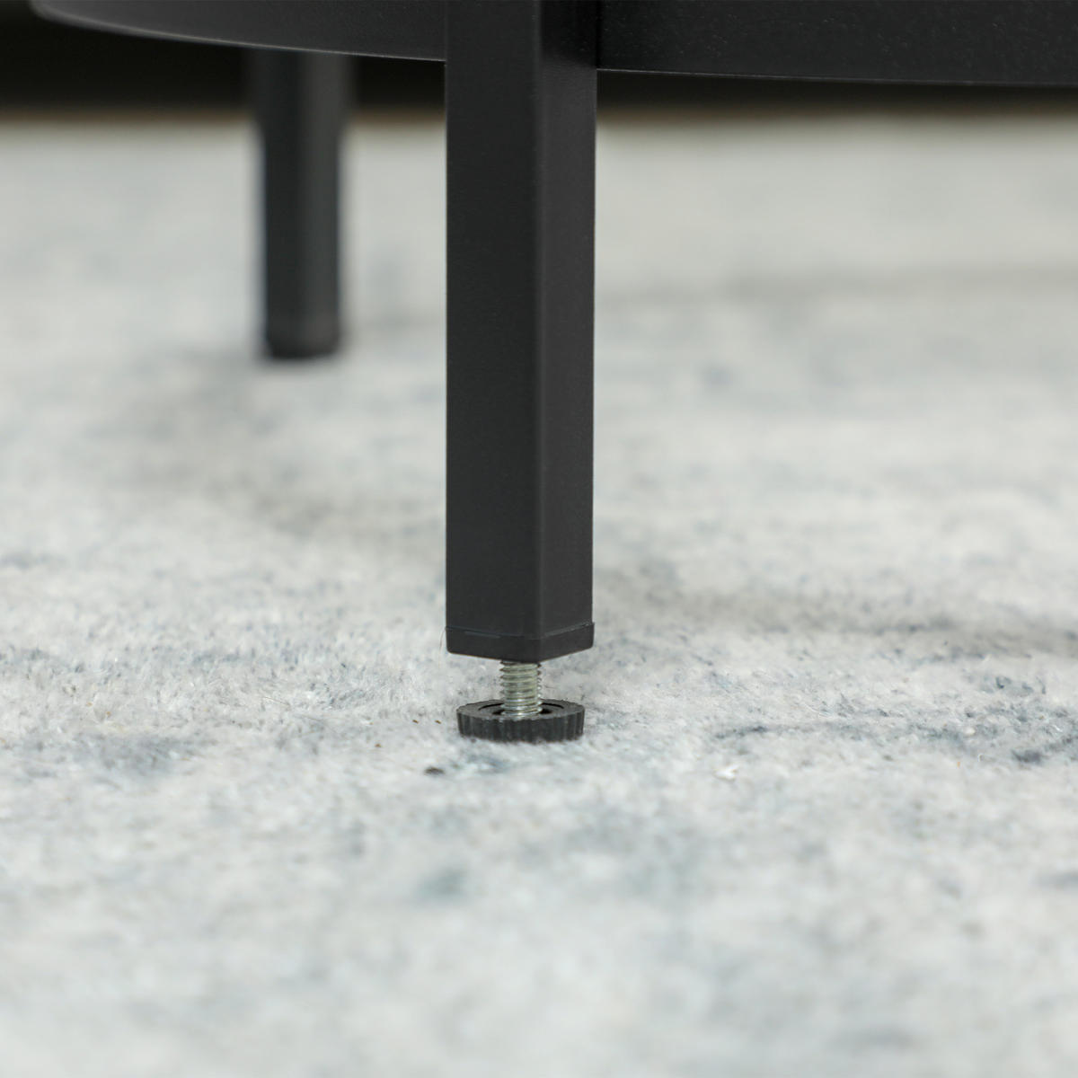 BEISTELLTISCH 48/54,7 cm Schwarz aus Glas mit Metallrahmen - Schwarz, Glas (48/48/54.7cm) - OKWISH