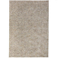 KURZFLORTEPPICH, mit Fransen, EWENNY, Mosaik, Natur, 160 x 230 cm - Beige, Textil (160/230cm) - KADIMA DESIGN