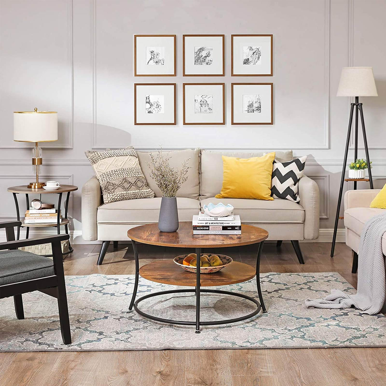 Thumbnail - Hansiro Couchtisch, Braun, Holzwerkstoff, 80x45x80 cm, Wohnzimmer, Wohnzimmertische, Couchtische