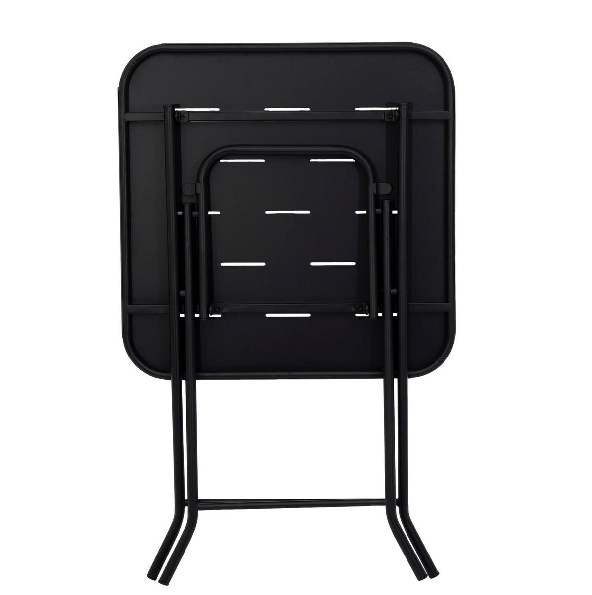 GARTENSET 60/73/60 cm Schwarz aus Stahl mit Klappfunktion 3er Set - Schwarz, Metall - OKMYHOME