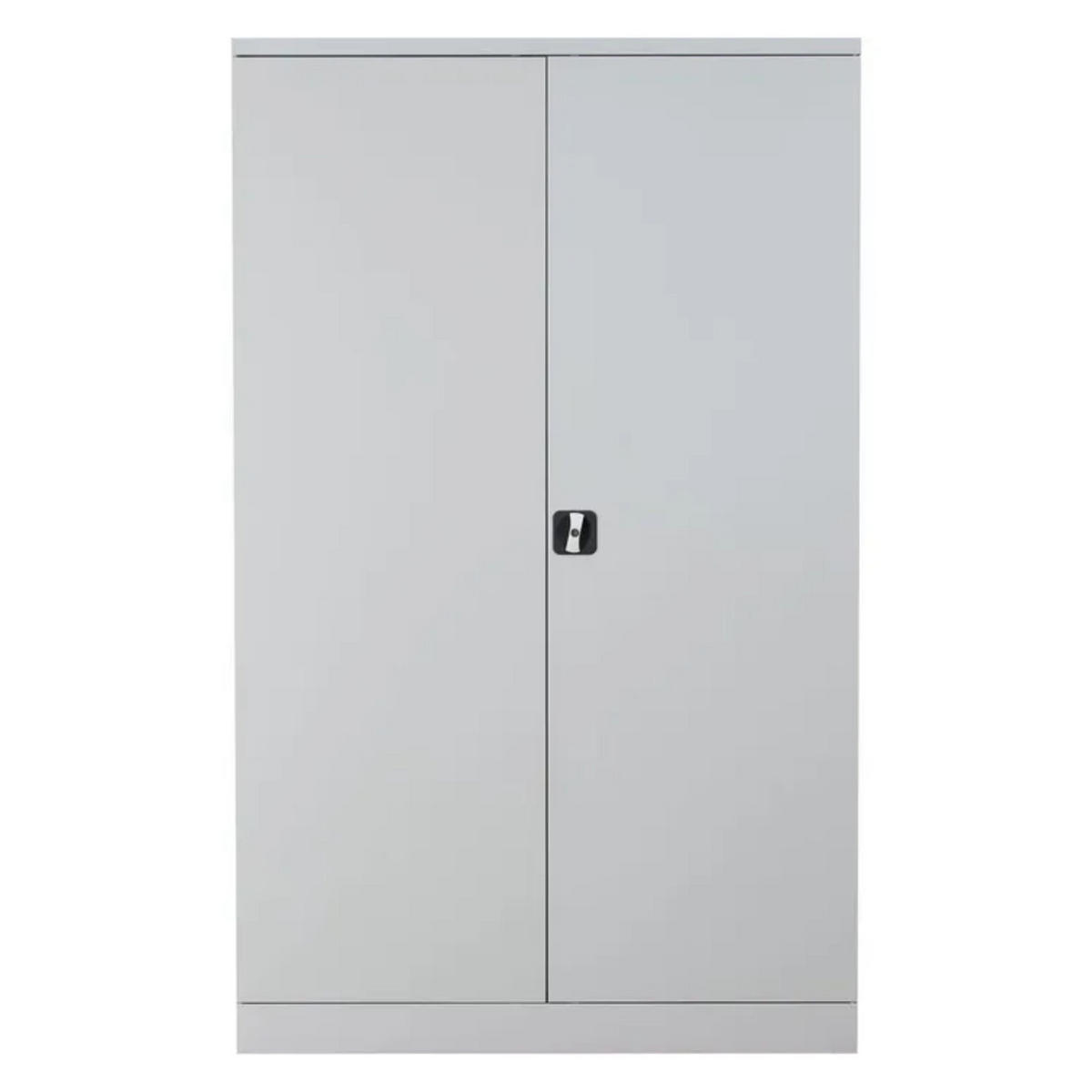 STAHLSCHRANK Bee mit 9 lackierten Fachböden 195x120x60 cm Korpusfarbe Lichtgrau Frontfarbe Lichtgrau - Hellgrau, Metall (120/195/60cm)