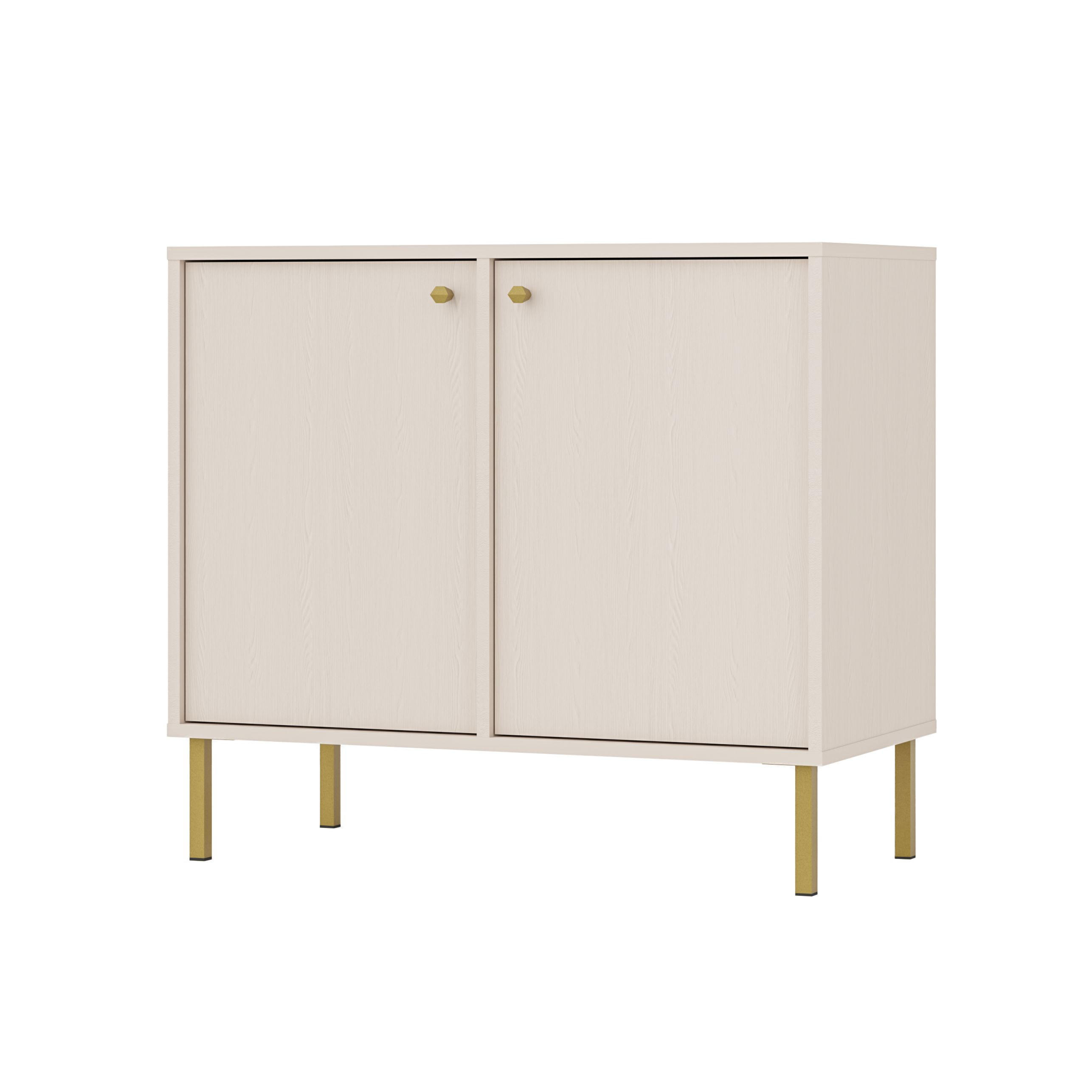 KOMMODE TORINO 84/74/41 cm mit 2 Türen Beige - Beige, Holzwerkstoff (84/74/41cm) - MASSENO