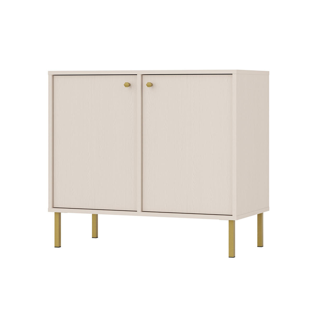 KOMMODE TORINO 84/74/41 cm mit 2 Türen Beige - Beige, Holzwerkstoff (84/74/41cm) - MASSENO