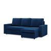 ECKSOFA MIT SCHLAFFUNKTION NEO, Dunkelblau - Blau, Textil (231/140cm) - Mebligo