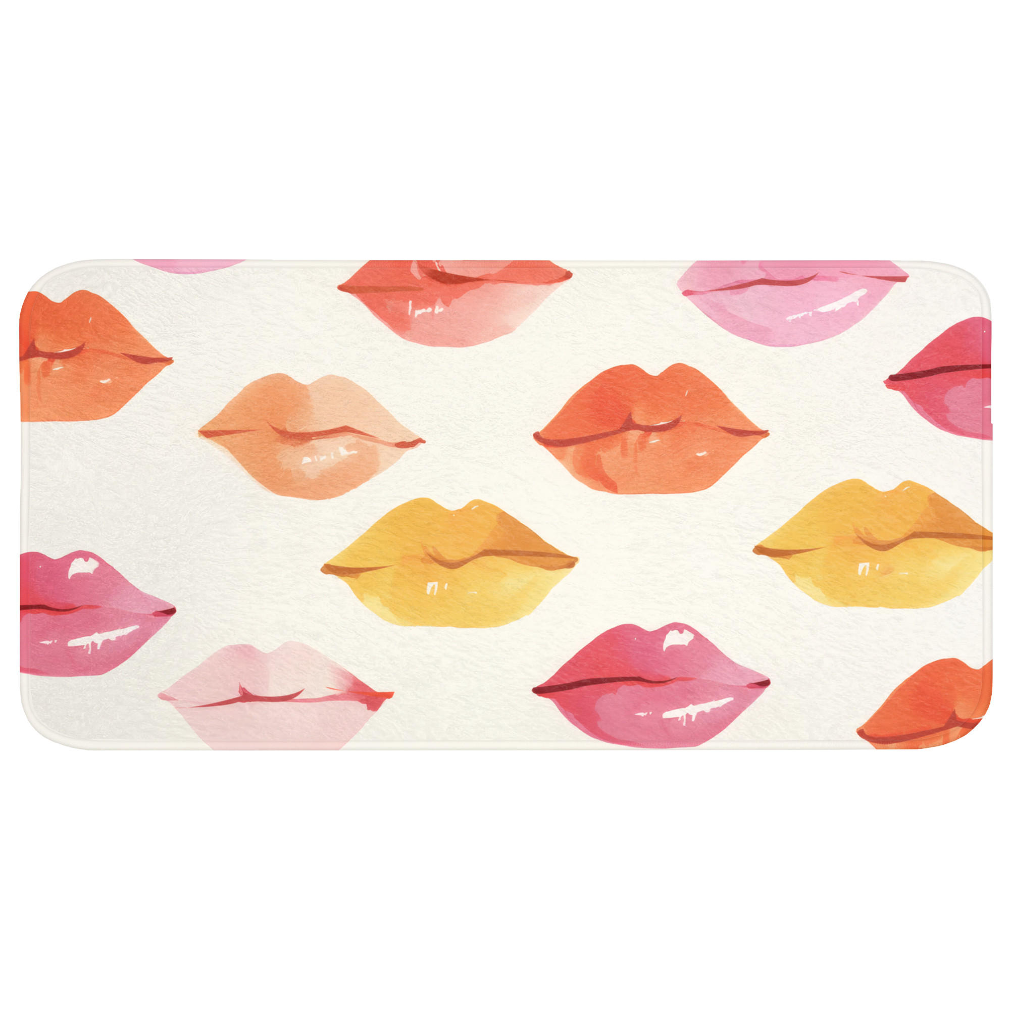OnlyWow KOUPELNOVÁ PŘEDLOŽKA Rty - barevné - lesklé 120x60 cm
