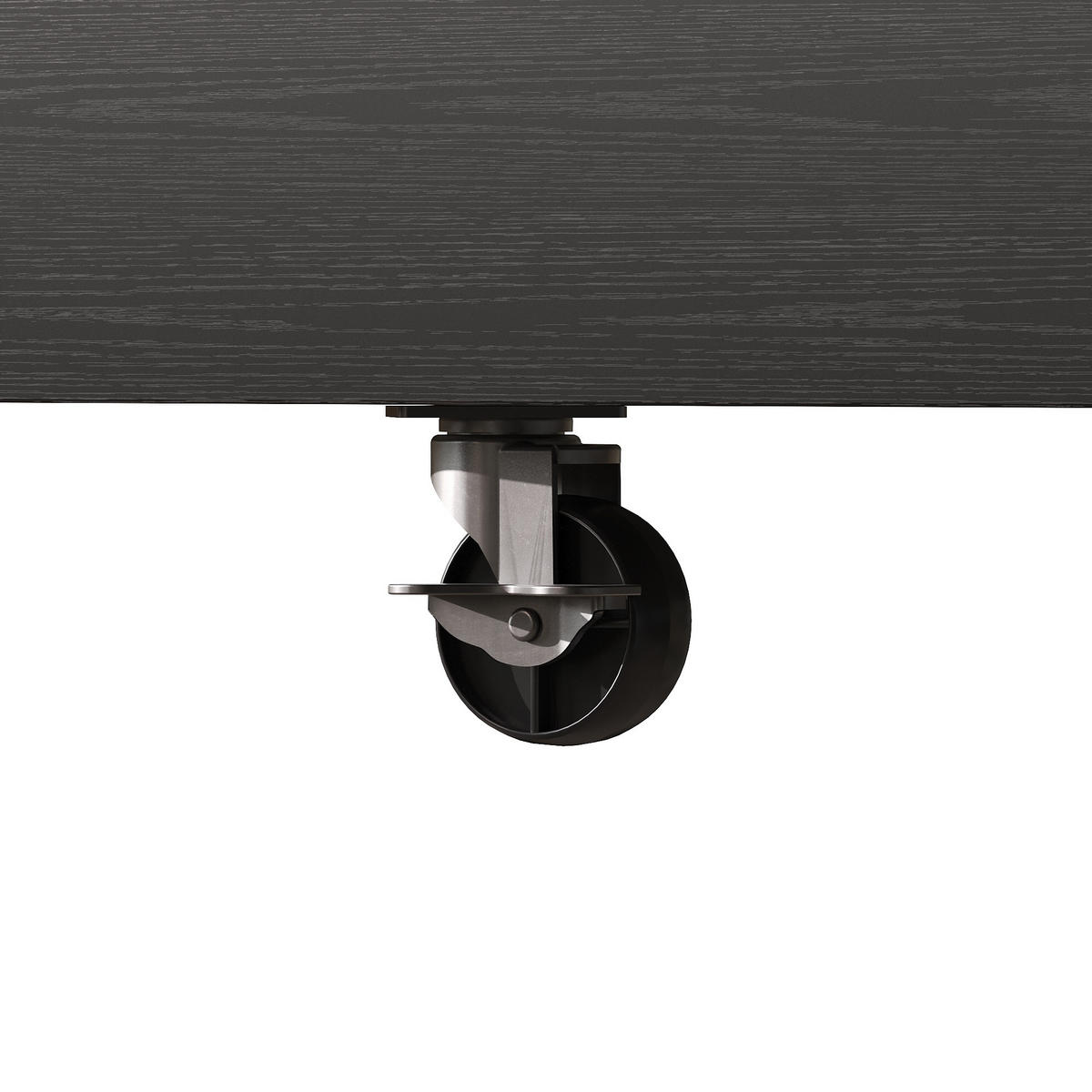 SERVIERWAGEN DE-41164 120,2/45,3-75/91,5 cm mit Stromanschluss Schwarz - Schwarz, Holzwerkstoff (120.2/91.5/45.3cm) - ComfortXL