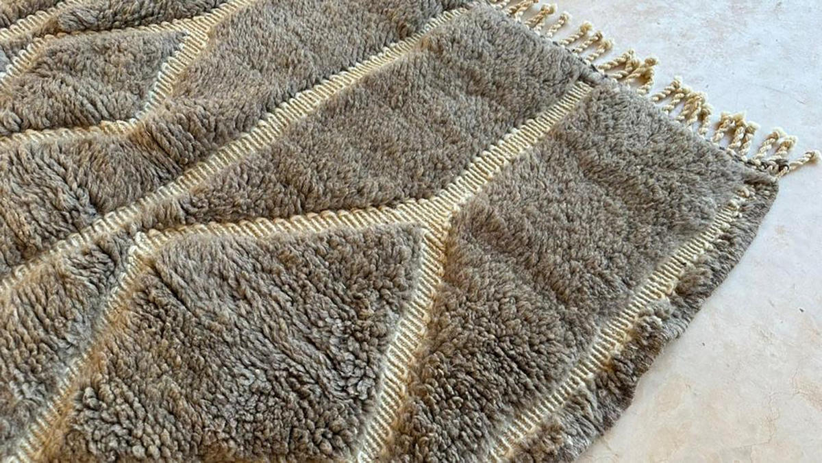 BERBERTEPPICH aus Marokko aus reiner Wolle 200x 300 cm - Grau, Naturmaterialien (200/300cm) - AFK Living
