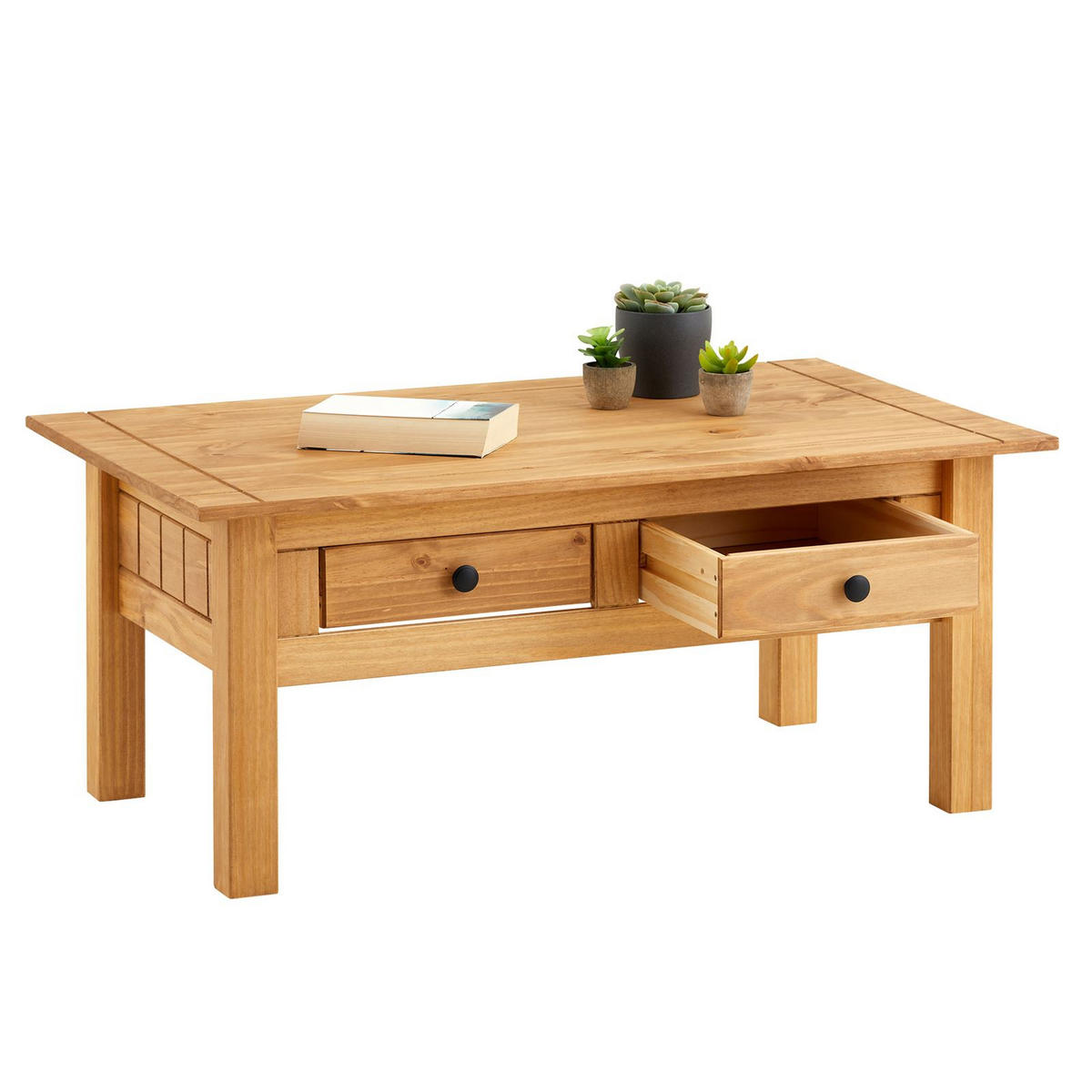COUCHTISCH CANCUN - Kieferfarben, Holz (60/100/44cm) - IDIMEX