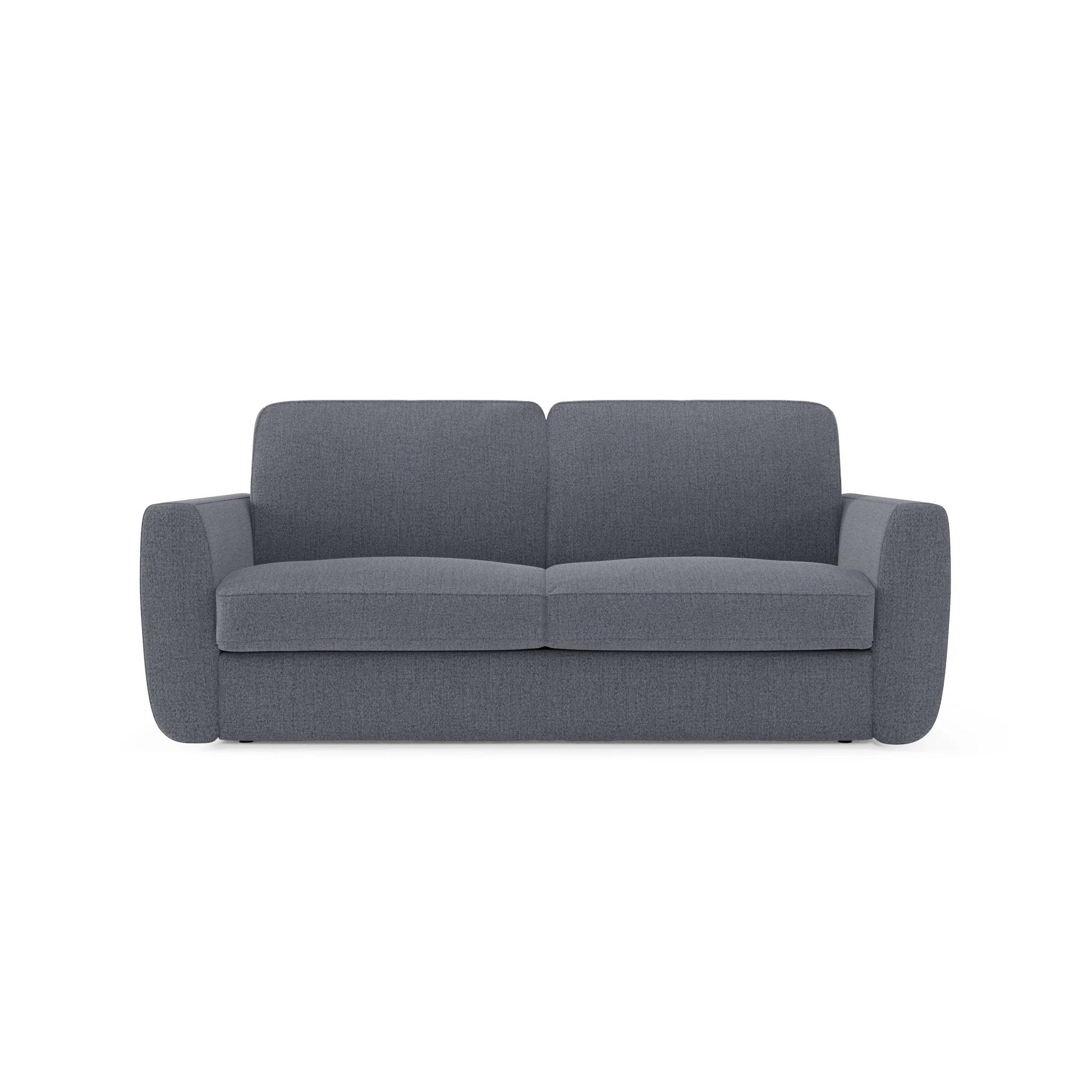 SCHLAFSOFA Leonida - Blau, Metall (222/92/98cm) - Divani.store