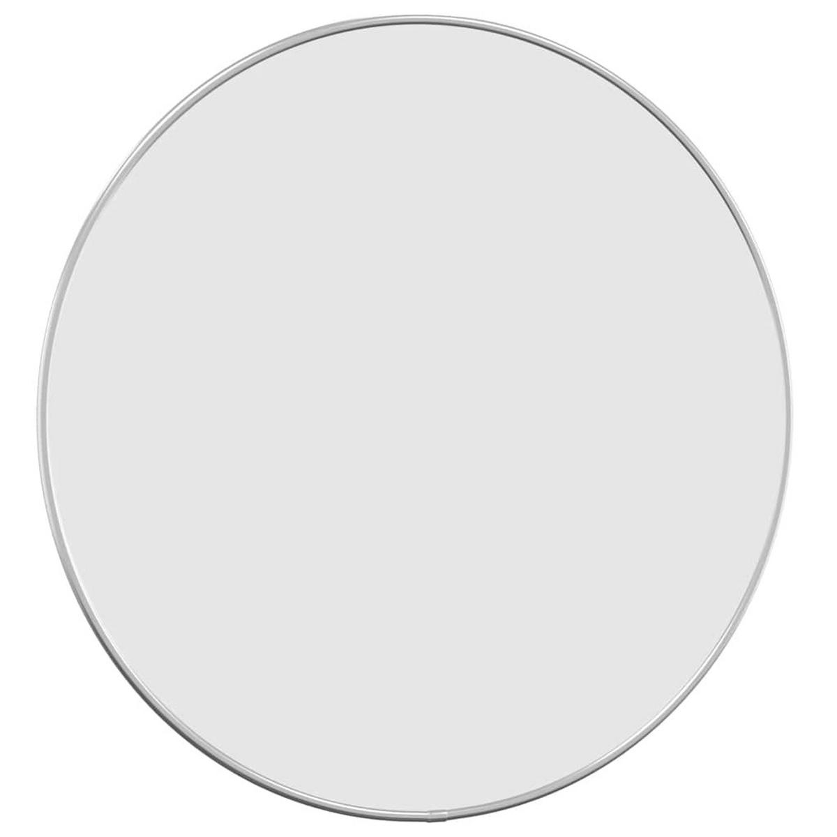 WANDSPIEGEL Silbern Ø 50 cm Rund - Silberfarben, Glas (50/50/1cm) - furnicato