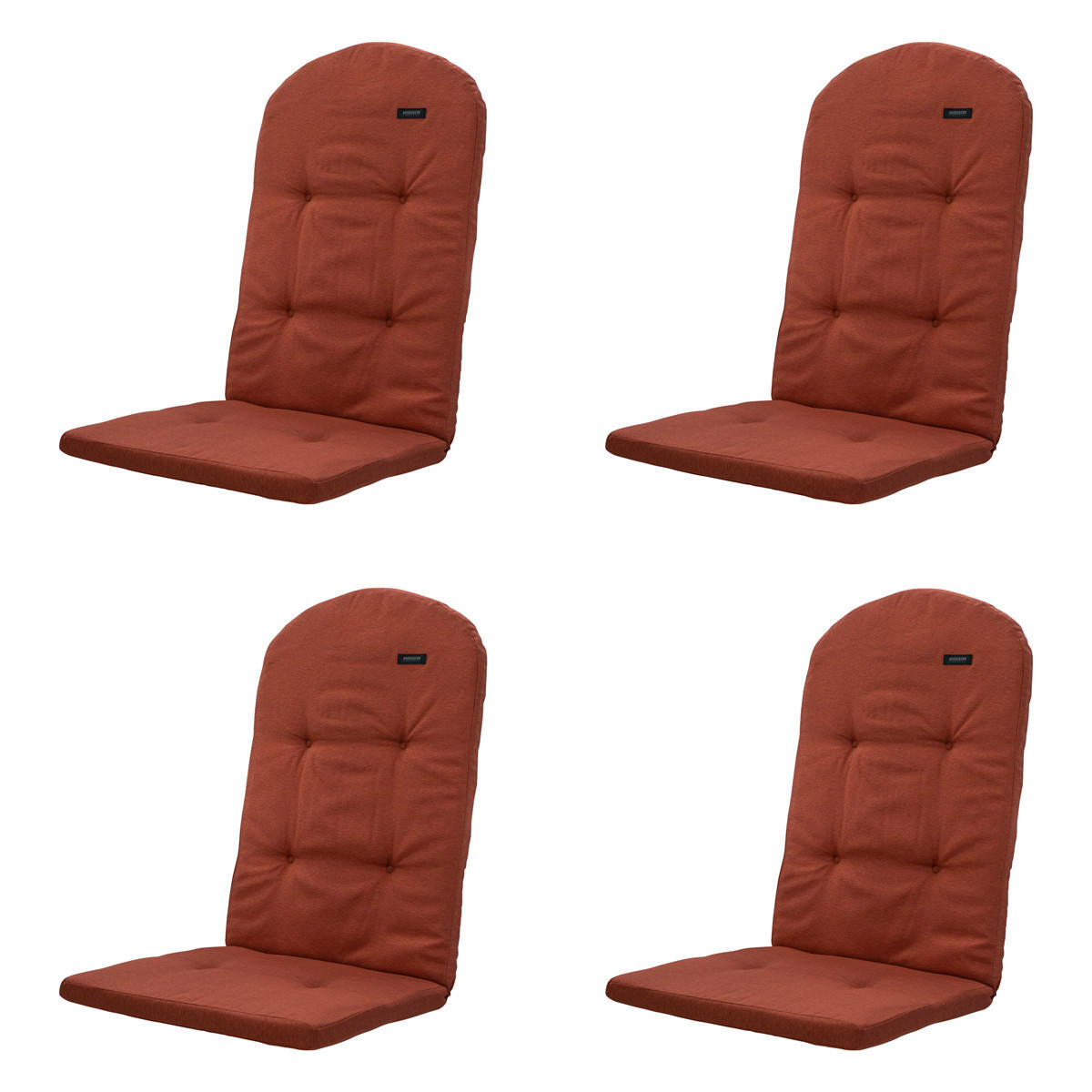 GARTENSTUHLKISSEN Panama 128/48 cm 4er-Set - Rot, Textil (48/5/128cm) - Madison