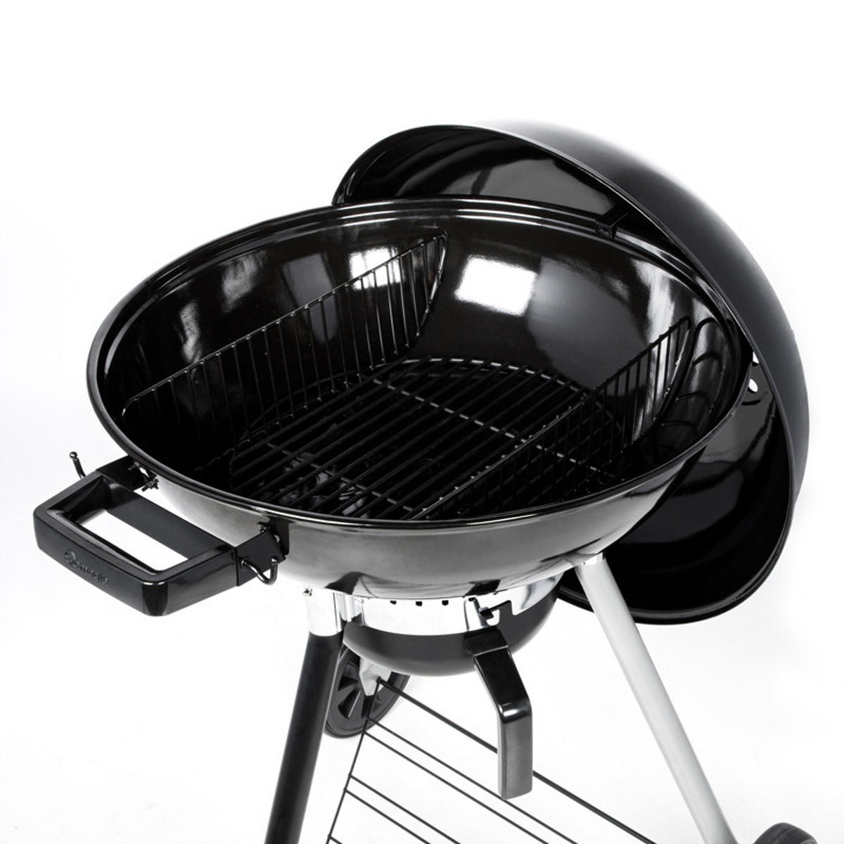 KUGELKOHLEGRILL Schwarz - Schwarz, Metall (67/102/67cm)