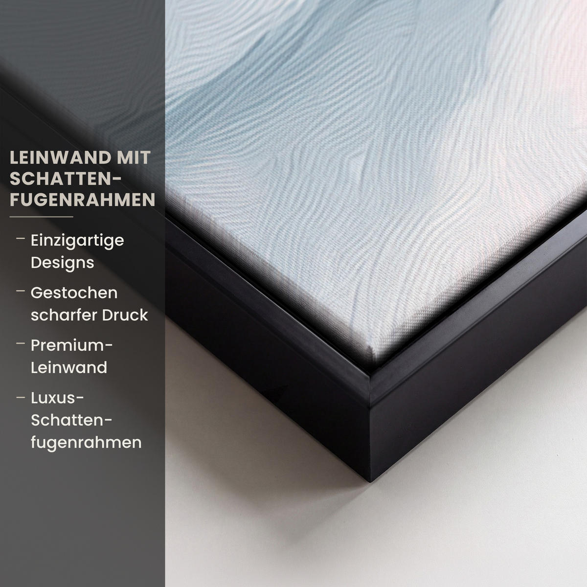 LEINWAND Bilder mit Rahmen - Weihnachtsdorf - Rosa - Winter - Schnee - Häuser - 90x90 - Altrosa, Textil (90/90cm) - MuchoWow