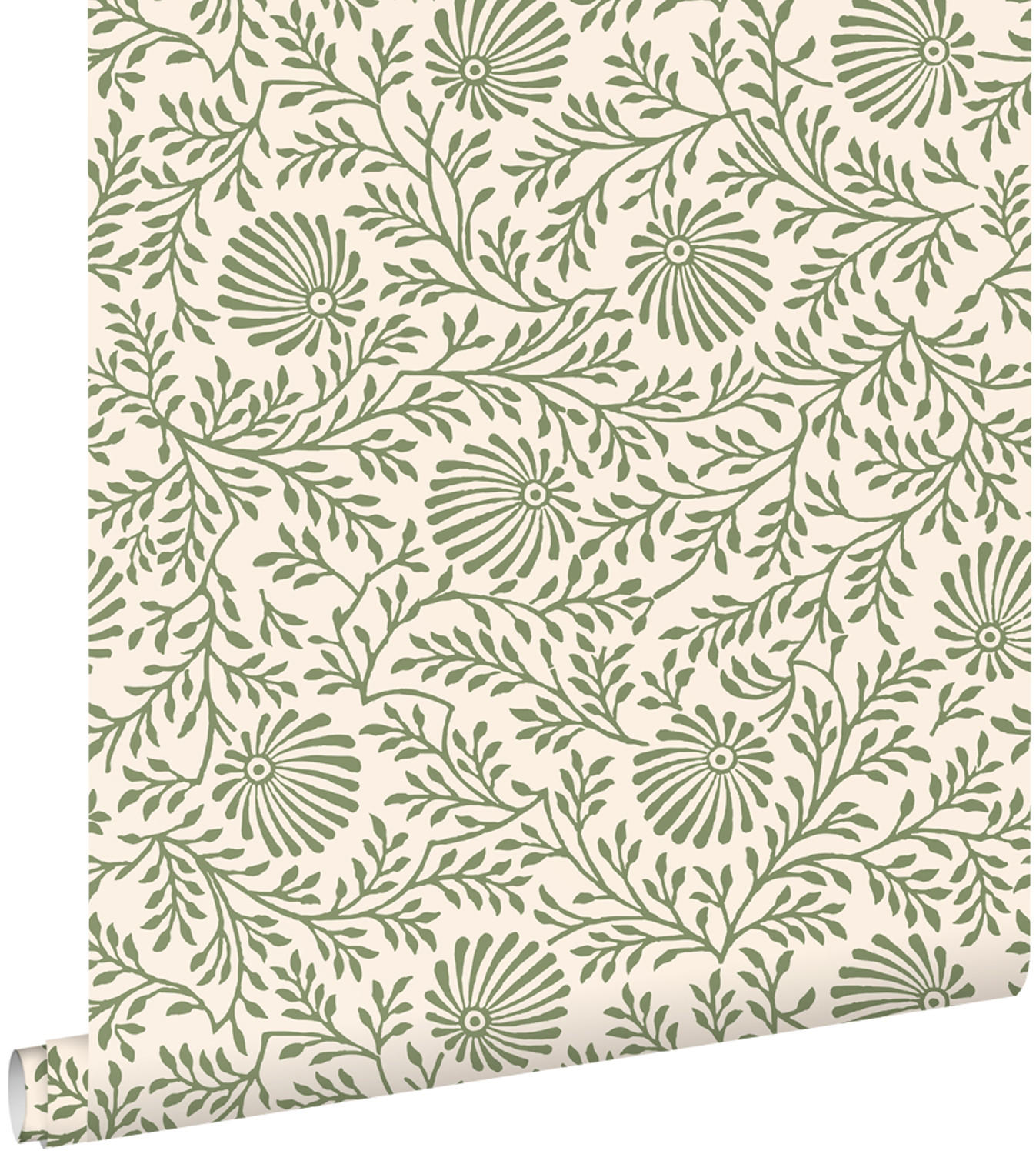 TAPETE Blumenmuster 50 x 900 cm - Grün, Papier (50/900cm) - ESTAhome