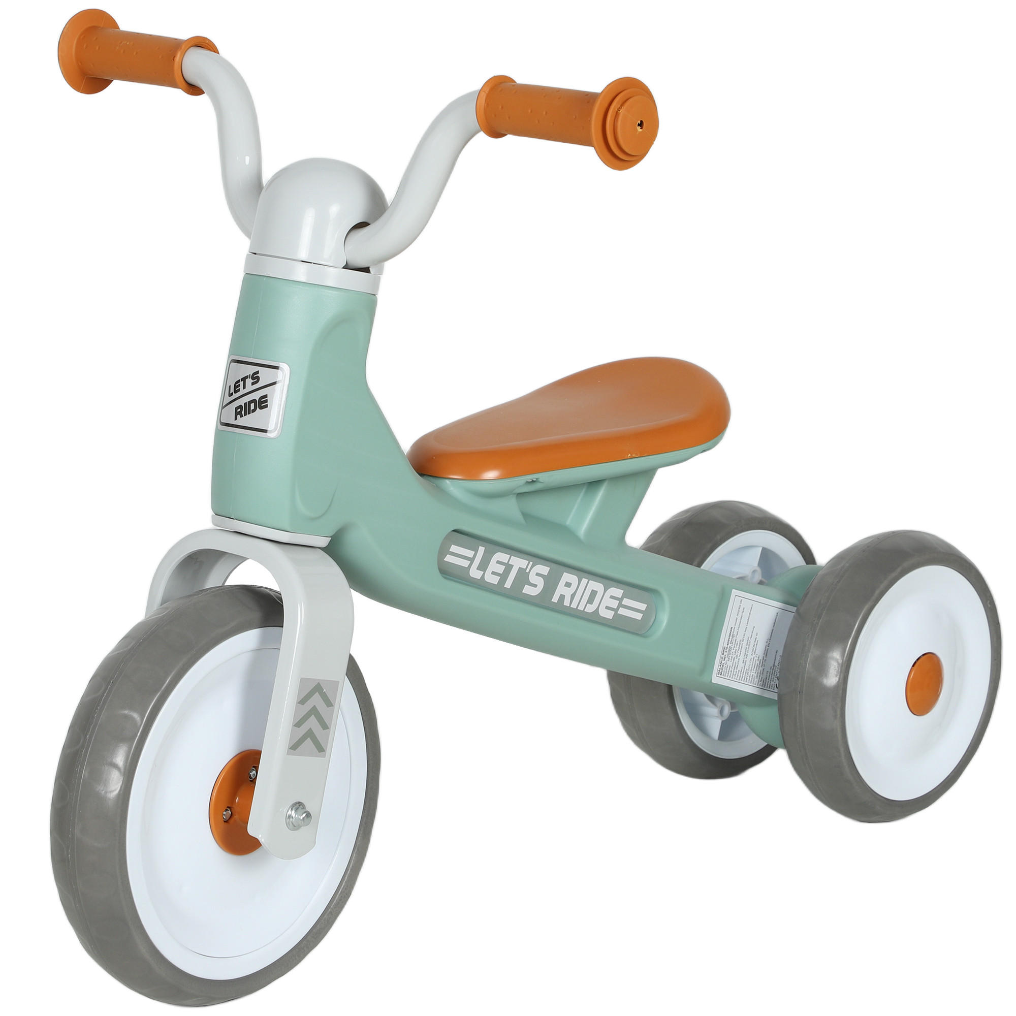 DREIRAD DE-10813 3 Flüsterreifen für 12-36 Monate Grün - Grün, Metall (69/40/49cm) - ComfortXL