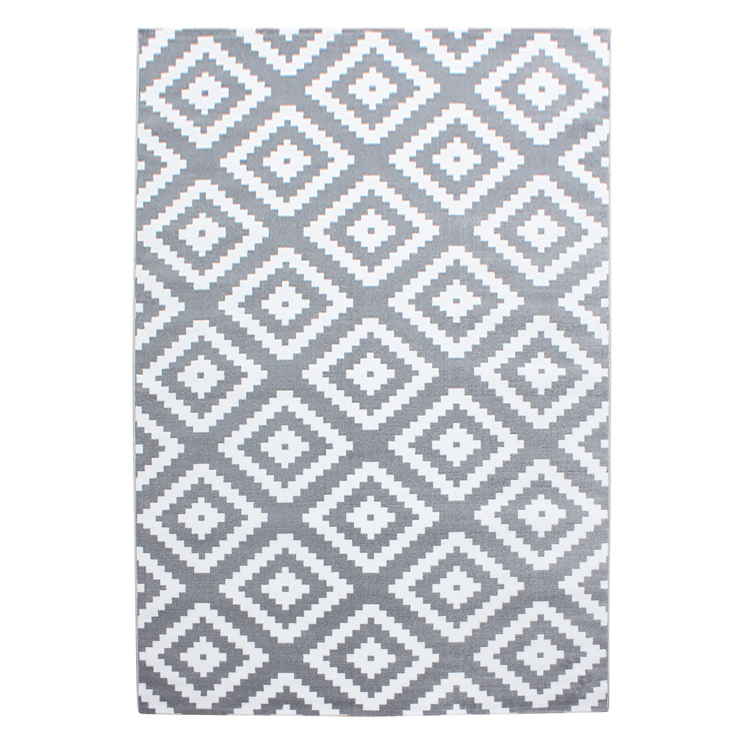 TEPPICH Flur Geometrisch Pflegeleicht Waschbar Wohnzimmer OEKO-TEX Grau 140x200 cm Gekettelt – INN - Grau, Textil (140/200cm) - KADIMA DESIGN