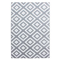 TEPPICH Flur Geometrisch Pflegeleicht Waschbar Wohnzimmer OEKO-TEX Grau 140x200 cm Gekettelt – INN - Grau, Textil (140/200cm) - KADIMA DESIGN